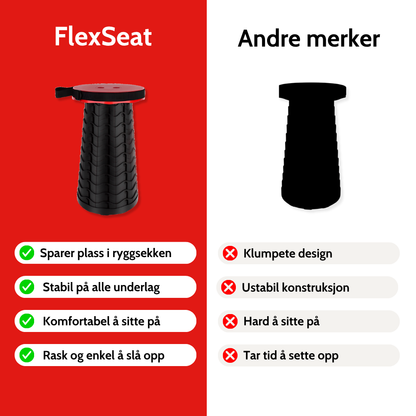 FlexSeat - Portabel sammenleggbar campingkrakk