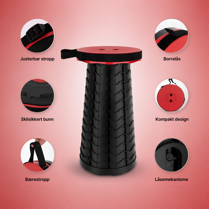 FlexSeat - Portabel sammenleggbar campingkrakk