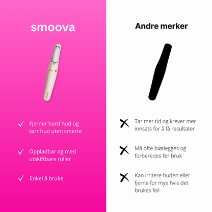 Smoova - Fjerner tørr hud på føttene